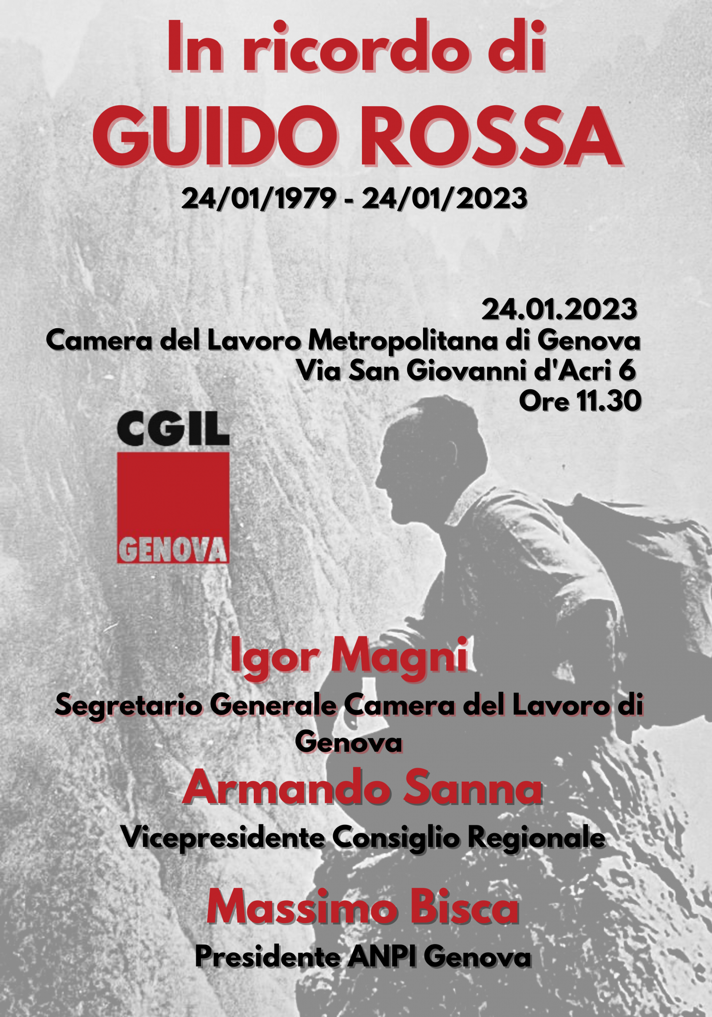 In ricordo di Guido Rossa: 24 gennaio 1979 – 24 gennaio 2023