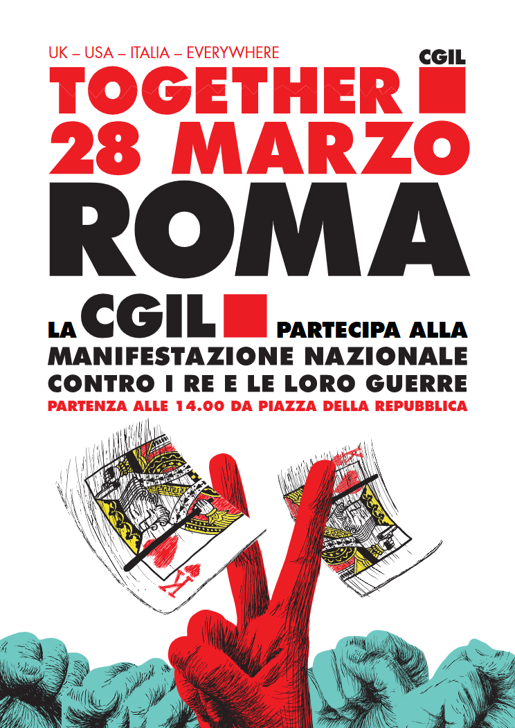“Together”, la CGIL partecipa alla mobilitazione nazionale