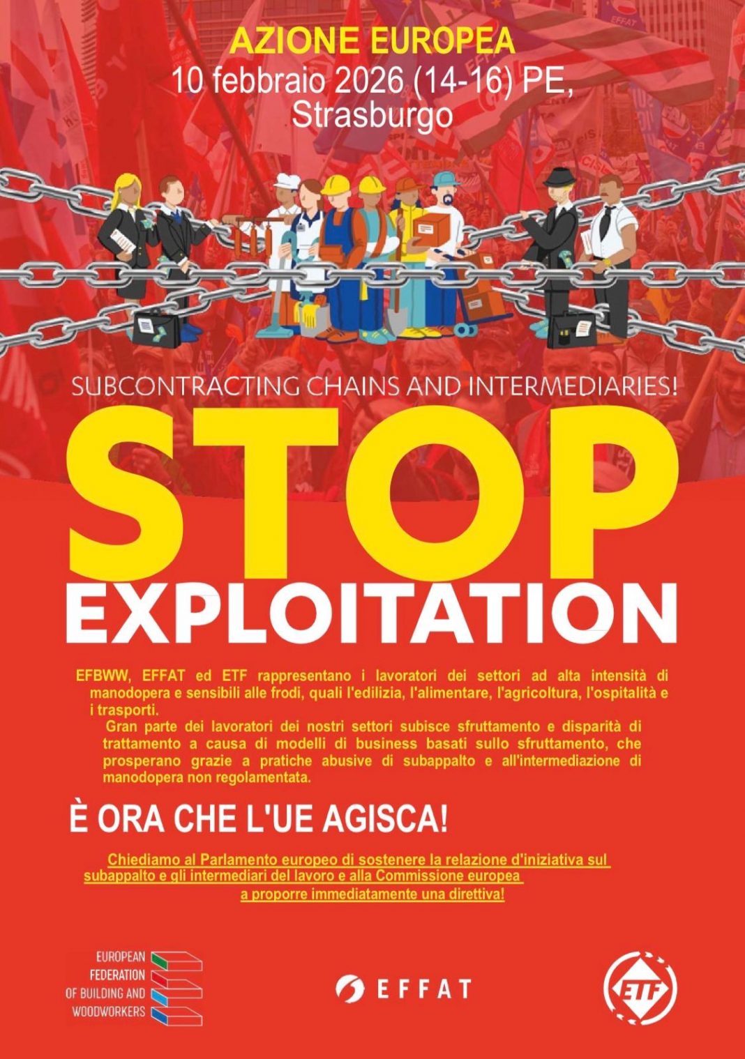 Martedì 10 febbraio dalla Liguria la delegazione Cgil a Strasburgo per chiedere una direttiva Ue su appalti e caporalato