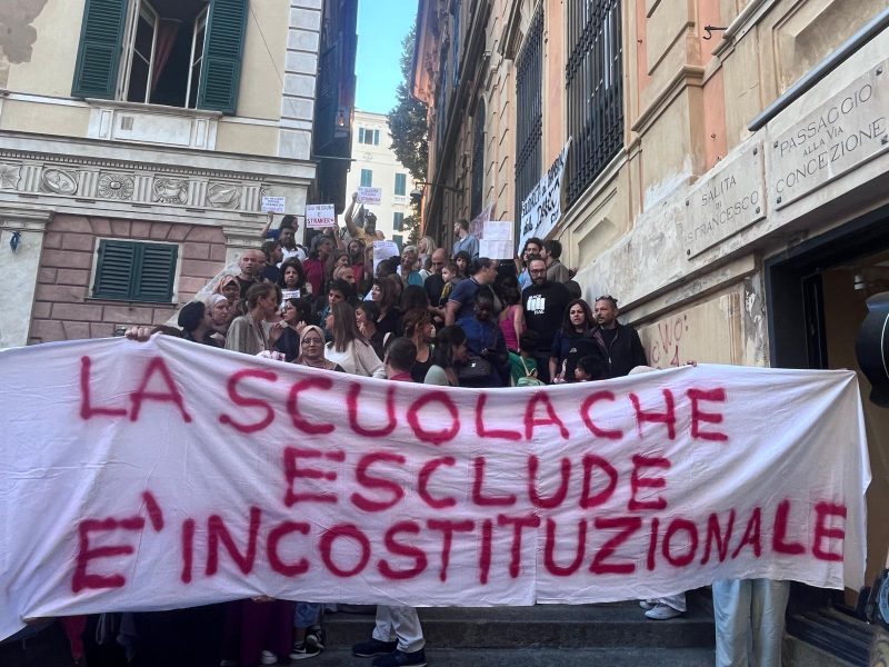 Striscione scuola Daneo: la solidarietà della Cgil