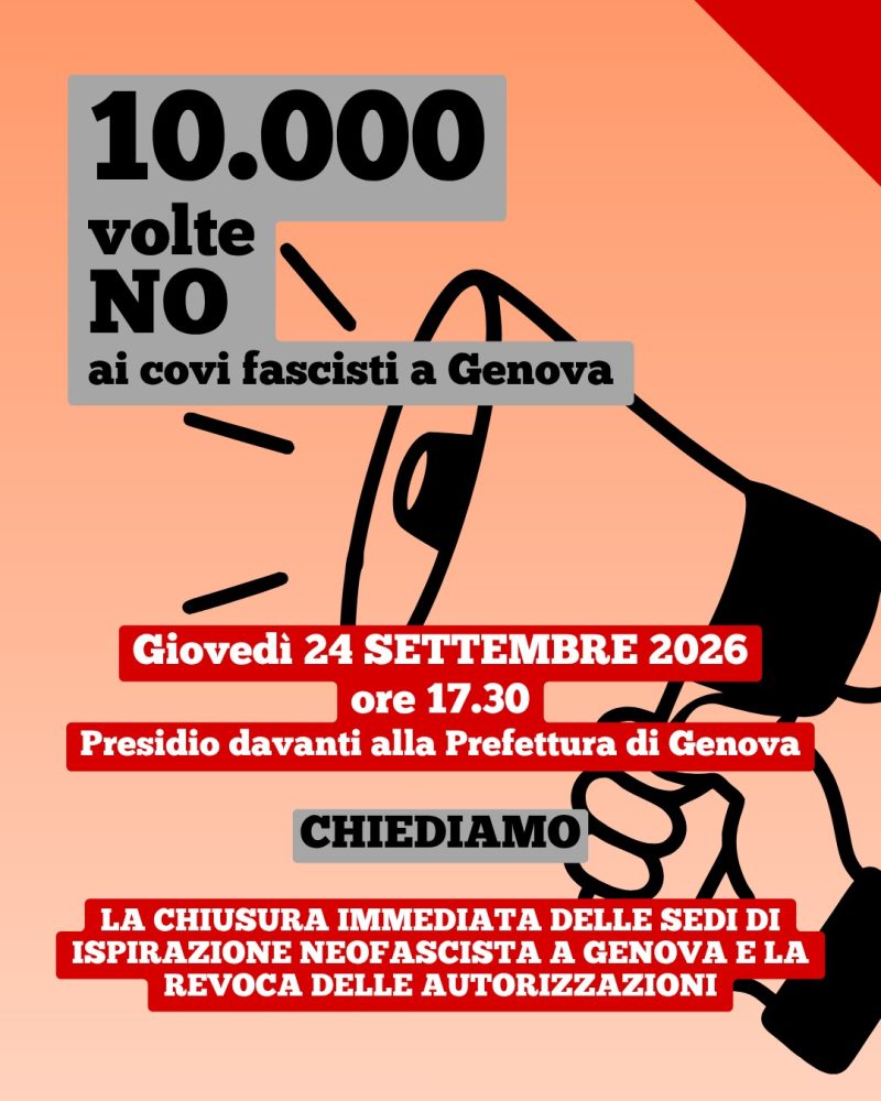10 MILA VOLTE NO AI COVI FASCISTI A GENOVA