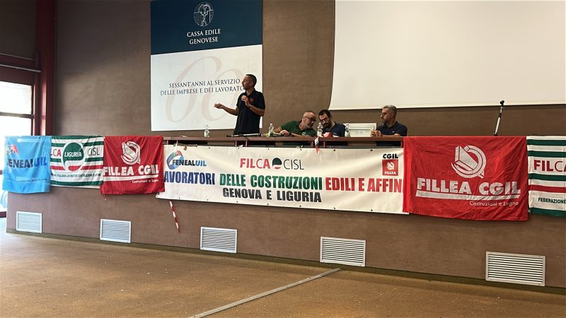Contratto provinciale dell'edilizia: riuniti a Genova gli Stati Generali di Feneal Filca Fillea "salario e tutele al centro dell'azione sindacale".
