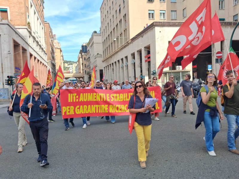 Sciopero IIT: grande adesione e successo della manifestazione. La Regione Liguria avvia un’azione di mediazione per il rinnovo del contratto.