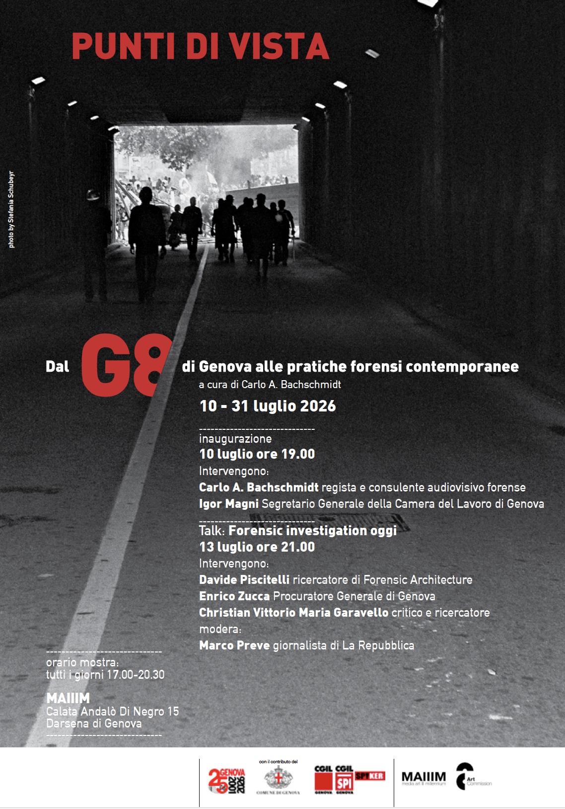 Punti di vista. Dal G8 di Genova alle pratiche forensi contemporanee: mostra fotografica dal 10 al 30 luglio 2026