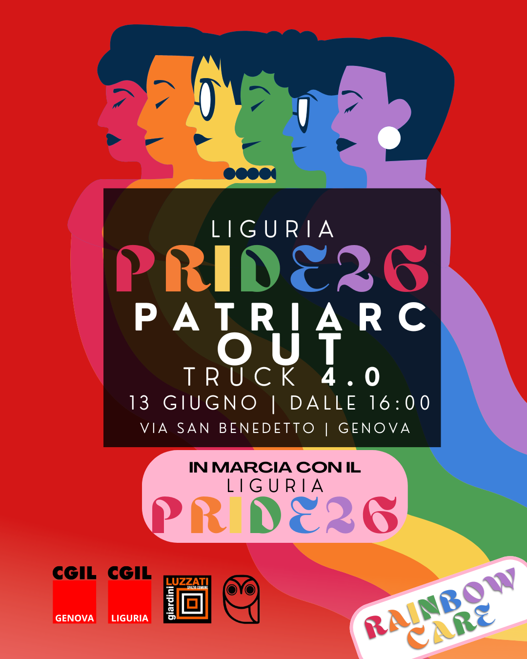 Liguria Pride 2026: Cgil Genova e Liguria in marcia con il PatriarcOut Truck 4.0