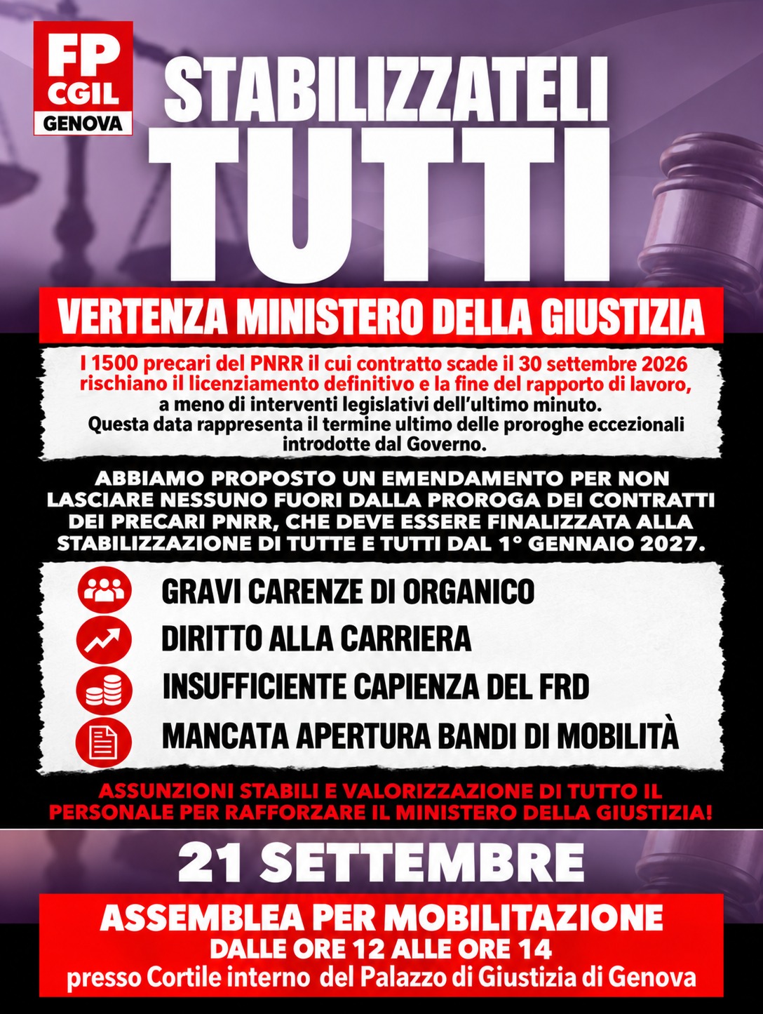 precari giustizia