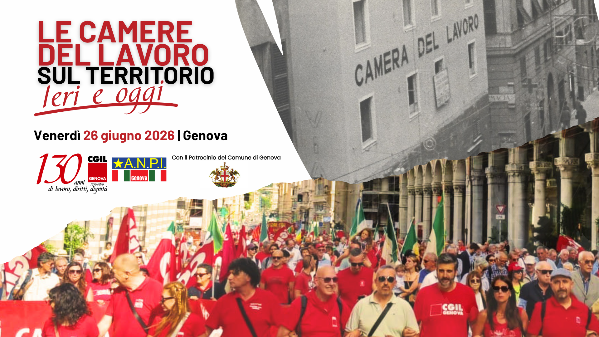 “Le Camere del Lavoro sul territorio, ieri e oggi”: a Genova l’iniziativa Cgil e Anpi verso il 30 giugno
