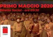Primo Maggio. Corteo virtuale per la Cgil spezzina. Due ore di diretta social