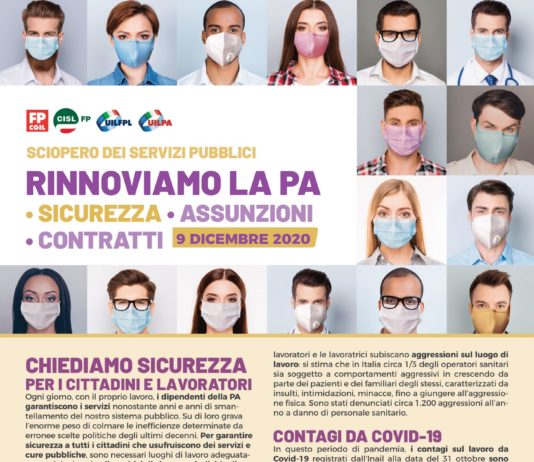 volantino sciopero pubblico impiego