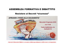 Assemblea formativa e dibattito – Resistere ai Decreti “sicurezza”