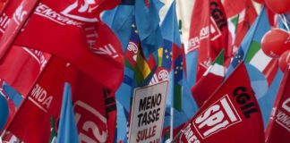 bandiere spi fnp uilp manifestazione