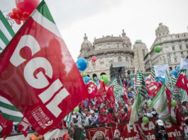 cgil cisl uil bandiere