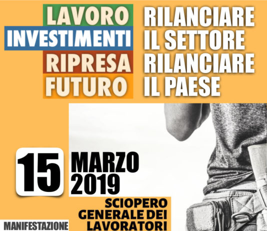 Venerdì 15 marzo sciopero del settore edile VolantoneBassa