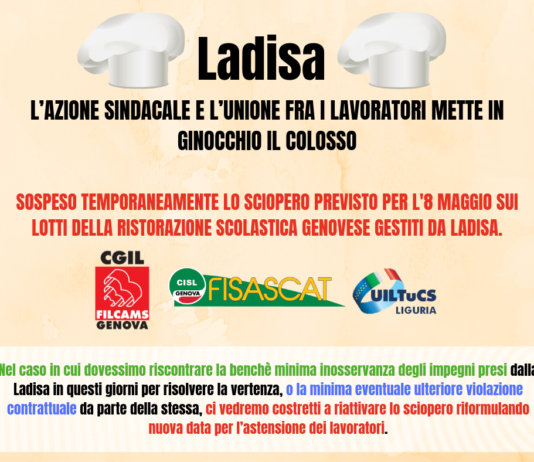Ristorazione Scolastica, Lotti Ladisa: sospeso temporaneamente lo sciopero dell’8 maggio