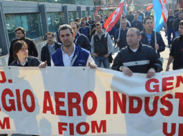 Piaggio Aero: la Fiom Cgil di Genova non partecipa alle campagne elettorali piaggio aero