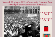 Il programma della manifestazione del 28 giugno sui fatti del giugno/luglio 1960 30 giugno 1960