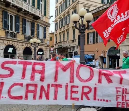 Legge regionale sulla sicurezza dei lavoratori occupati in ambito autostradale: ieri incontro Cgil Cisl Uil con i capo gruppo Consiglio Regionale foto striscione basta morti nei cantieri