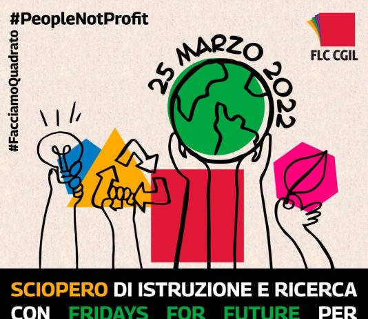 25 marzo sciopero istruzione e ricerca: in piazza con i Fridays For Future