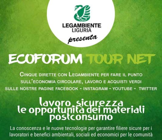 LEGAMBIENTE LIGURIA: ECOFORUM TOUR NET DOMANI DIRETTA STREAMING SU LAVORO E SICUREZZA CON FEDERICO VESIGNA CGIL LIGURIA Locandina Legambiente