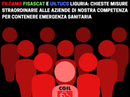 Filcams Fisascat e Ultucs Liguria: chieste misure straordinarie alle aziende di nostra competenza per contenere emergenza sanitaria