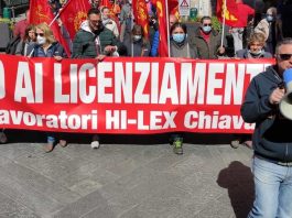 Hi-Lex: sciopero con manifestazione contro i licenziamenti Hi Lex sciopero con manifestazione contro i licenziamenti