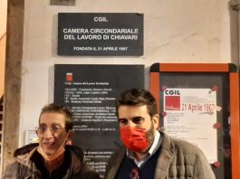Chiavari: posa dell’epigrafe in ricordo dell’inaugurazione della Camera del Lavoro in Chiavari