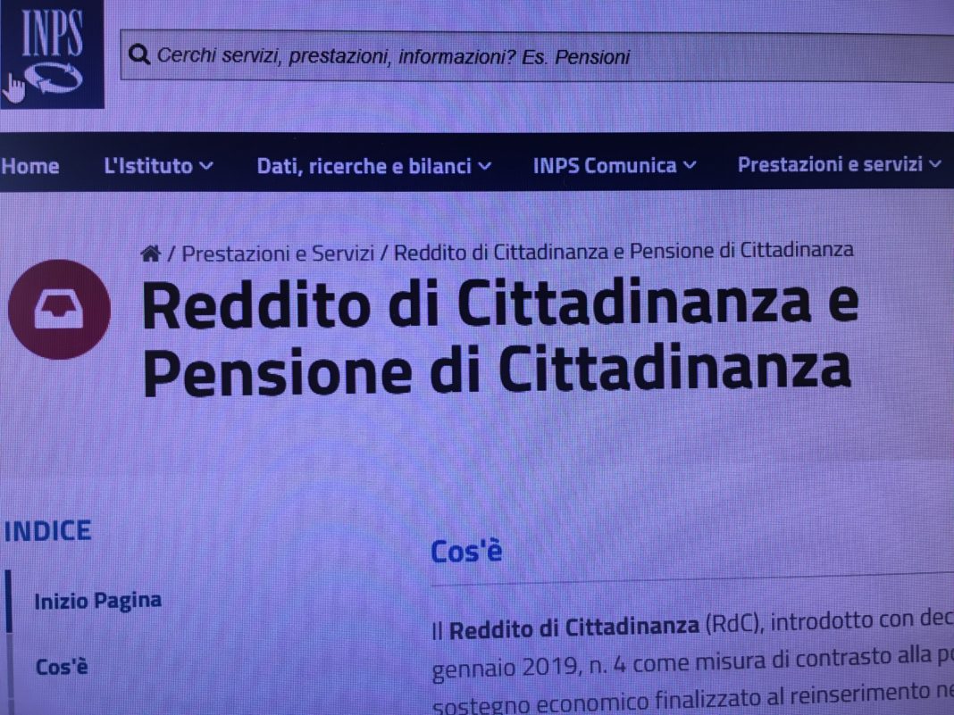 reddito di cittadinanza