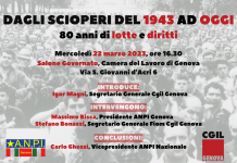 “Dagli scioperi del 1943 ad oggi, 80 anni di lotte e diritti”