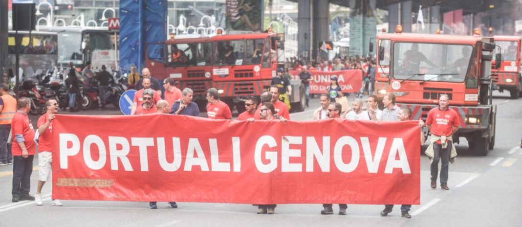 La Fiom a fianco dei lavoratori portuali