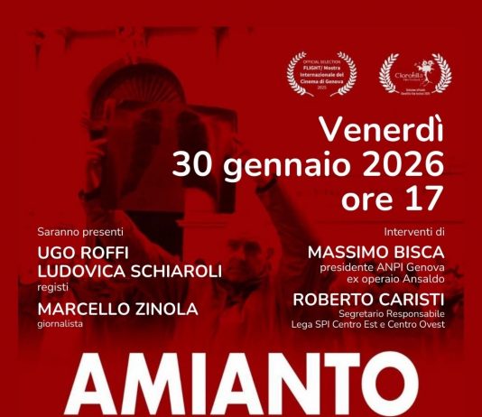 “Amianto Genova: storia di una lotta operaia” venerdì 30 gennaio in proiezione presso l’Anpi di Castelletto a Genova