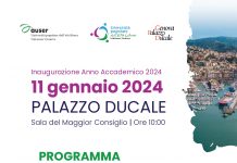 Giovedì 11 gennaio ore 10 Palazzo Ducale Genova: inaugurazione dell’Anno Accademico UniAuser