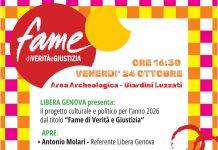 “Fame di verità e giustizia”: l’iniziativa di Libera venerdì 24 ottobre 2025 ai Giardini Luzzati
