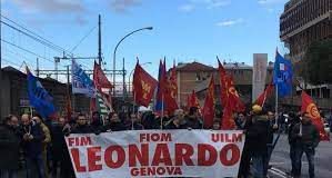 Mercoledì 21 aprile 2021 ore 9.00 Largo Pertini Genova, manifestazione dipendenti Leonardo a difesa dei lavoratori business automation