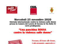 Panchina rossa cgil 25 novembre 2020