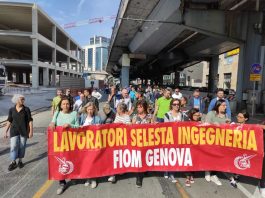 Selesta Ingegneria Gruppo Zucchetti oggi sciopero con manifestazione a Genova