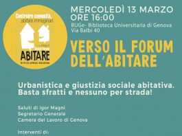 Verso il forum sociale dell’abitare: urbanistica e giustizia sociale abitativa. Mercoledì 13 marzo 2024 l’iniziativa a Genova