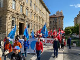 Un migliaio in corteo alla Spezia per lo sciopero generale di Cgil e Uil:”Basta morti sul lavoro”