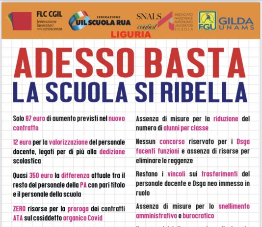“Adesso basta la scuola si ribella”- Sciopero generale venerdì 10 dicembre
