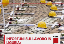 Infortuni sul lavoro in Liguria: aumentano infortuni e morti sul lavoro e malattie professionali. Calà (Cgil) “l’11 aprile sarà sciopero”