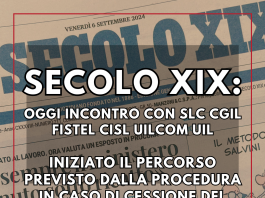 Secolo XIX, oggi incontro con Slc Cgil Fistel Cisl Uilcom: iniziato il percorso previsto dalla procedura in caso di cessione del ramo d’azienda