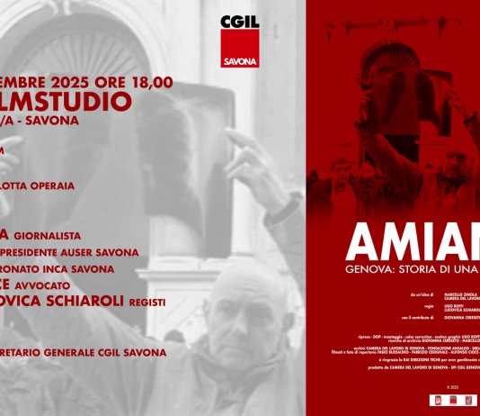 Proiezione docufilm “Amianto. Genova: storia di una lotta operaia”, giovedì 25 settembre ore 18 al Nuovo Film Studio – Savona