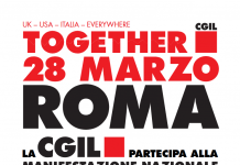 “Together”, la CGIL partecipa alla mobilitazione nazionale del 28 marzo a Roma