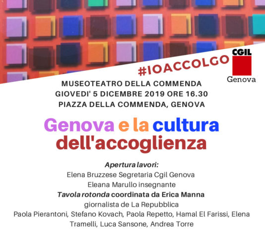 5 dicembre presso Museoteatro della Commenda – Incontro “Genova e la cultura dell’accoglienza”