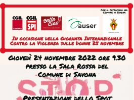 Giornata internazionale contro la violenza sulle donne locandina savona