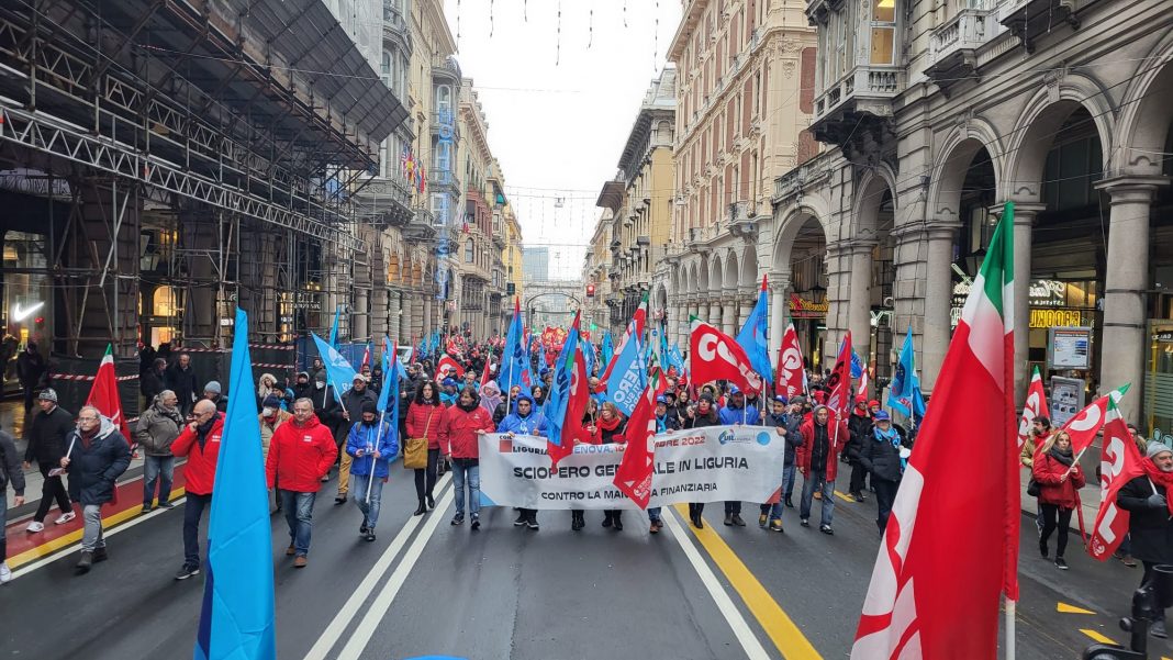 sciopero generale cgil uil contro finanziaria