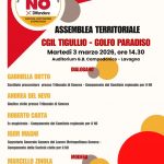 Martedì 3 marzo Auditorium Campodonico Lavagna, assemblea “Vota no per difendere Giustizia, Costituzione, Democrazia”