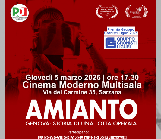 Il docufilm “Amianto. Genova: storia di una lotta operaia” approda a Sarzana. La proiezione giovedì 5 marzo 2026