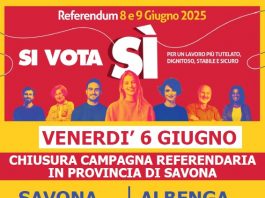 Chiusura della campagna referendaria: due le piazze nel savonese