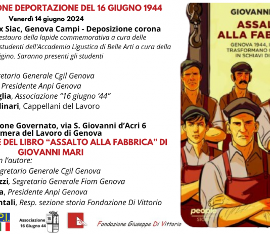 In ricordo della deportazione operaia genovese del giugno 1944: le iniziative a Genova