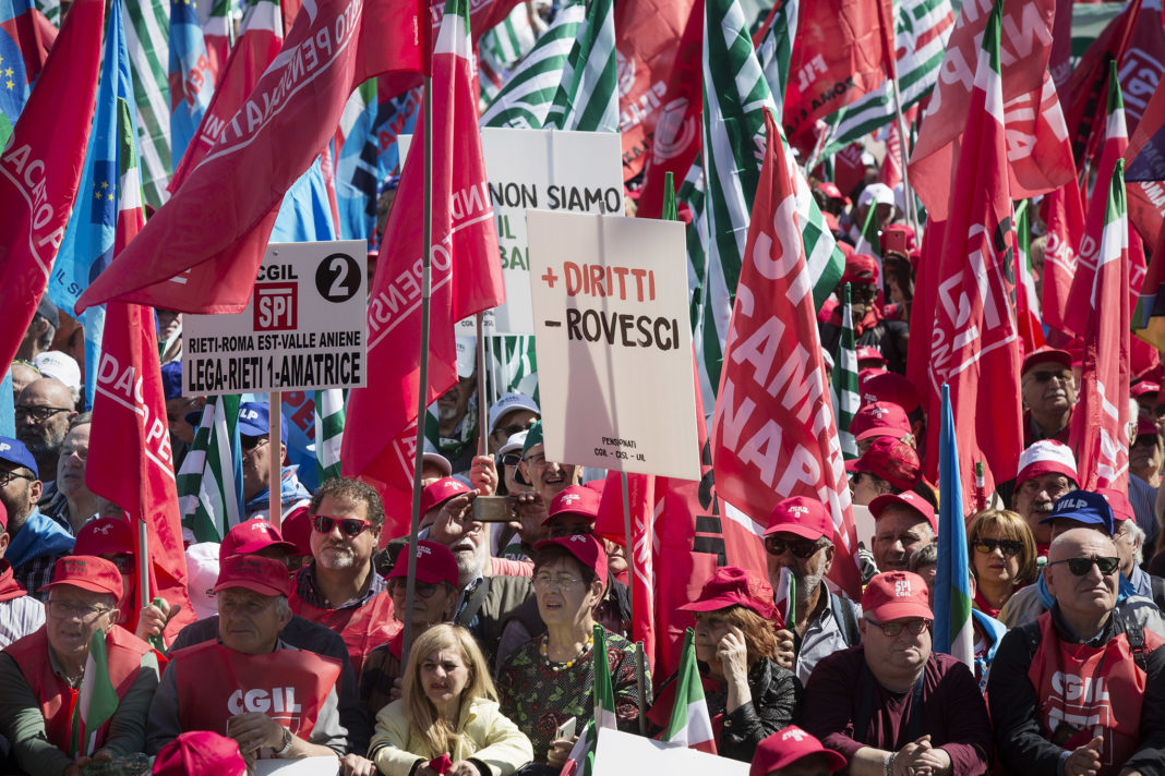 manif unit pensionati cgil cisl uil